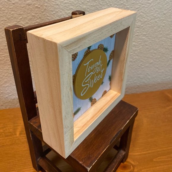 Pineapple Sign For Tier Tray, Tabletop, Shelf or Wall, Tough But Sweet Pineapple - Picture 8 of 13